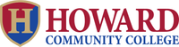 Logo of Howard Community College featuring a red and gold shield with the letter "H" inside, followed by the text "Howard Community College" in red and blue, highlighting its excellence in campus medical assistant programs.